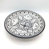 keramisk fad sort/hvid 35,40cm