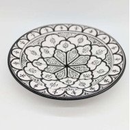 keramisk fad sort/hvid 35,40cm keramisk fad sort/hvid 35,40cm