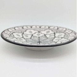 keramisk fad sort/hvid 35,40cm