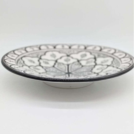 keramisk fad sort/hvid 35,40cm