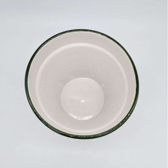 Keramisk potte Ø13,5 cm - Klassisk grøn