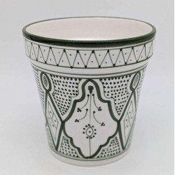 Keramisk potte Ø22 cm - Klassisk grøn