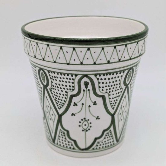 Keramisk potte Ø22 cm - Klassisk grøn