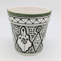 Keramisk potte Ø16,5 cm - Klassisk grøn