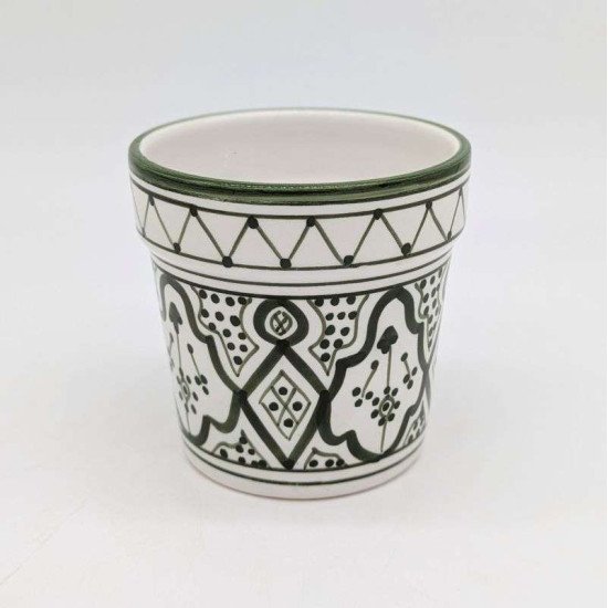 Keramisk potte Ø13,5 cm - Klassisk grøn