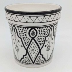 Keramisk potte Ø22 cm - Klassisk sort