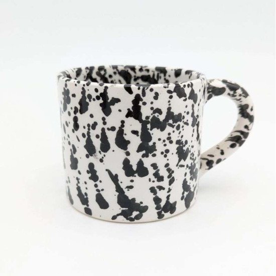 keramikkrus prikket sort