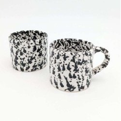 keramikkrus prikket sort