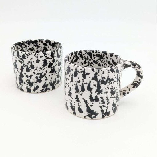 keramikkrus prikket sort