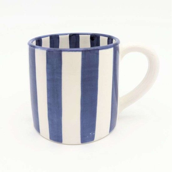 keramikkrus stribet blå