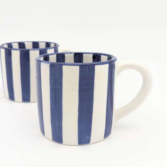 keramikkrus stribet blå