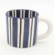 keramikkrus stribet blå -Linne