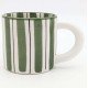 keramikkrus stribet Grøn -Linne