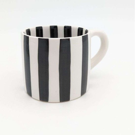 keramikkrus stribet sort