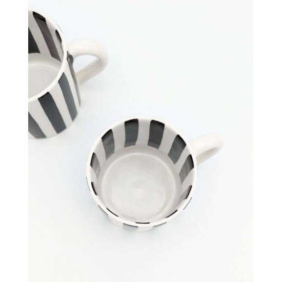 keramikkrus stribet sort