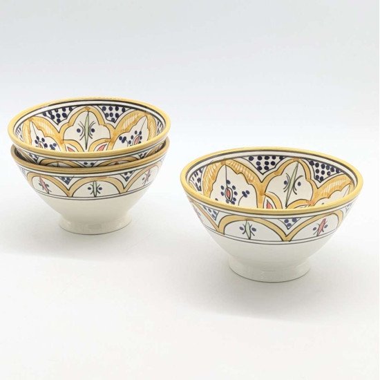 Marokkansk Keramik skål –  multiGul10,15,18,27cm