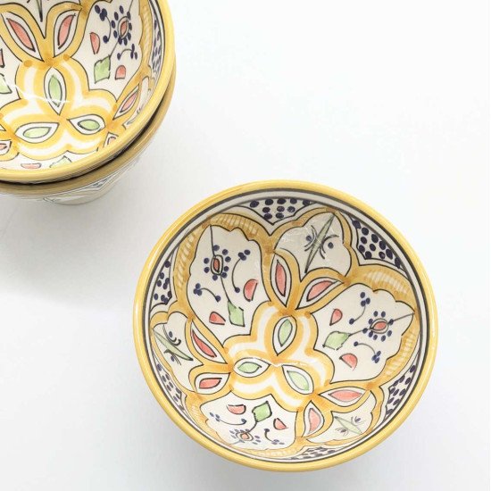 Marokkansk Keramik skål –  multiGul10,15,18,27cm