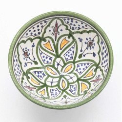 Marokkansk Keramik skål –  multigrøn10,15,18,27cm