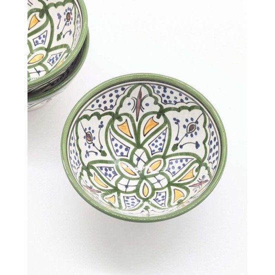 Marokkansk Keramik skål –  multigrøn10,15,18,27cm