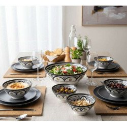 Marokkansk Keramik skål –  multisort 10,15,18,27cm
