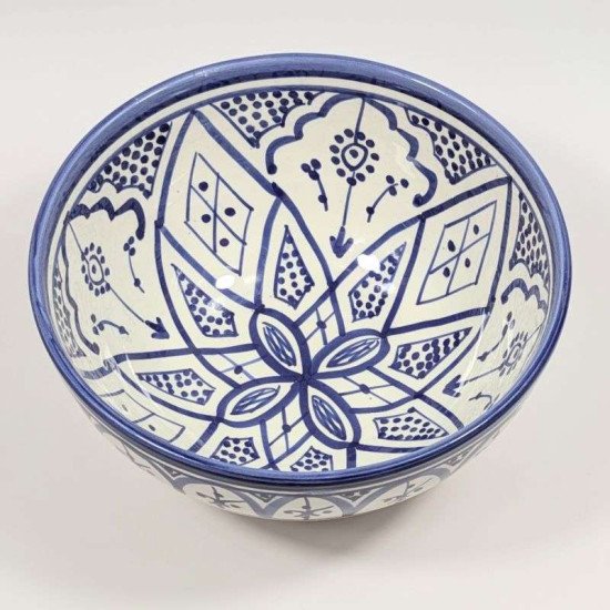 Marokkansk Keramik skål –  blå hvid 12,16,20cm