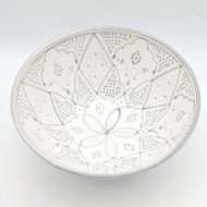 Keramik skål –Grå hvid 12,16,20cm