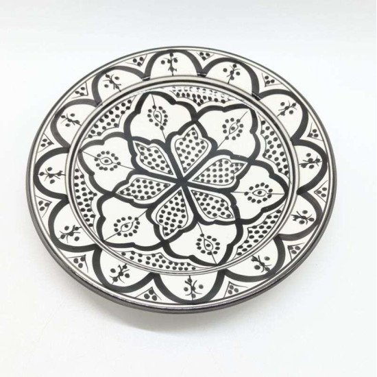 Keramiktallerken -Sorthvidt 27cm