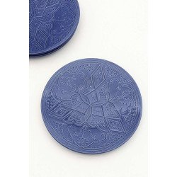 Keramiktallerken 27cm -Blå-graverede