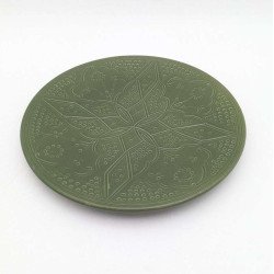 Keramiktallerken 27cm -Grøn-graverede