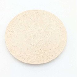 Keramiktallerken 27cm -Beige-graverede