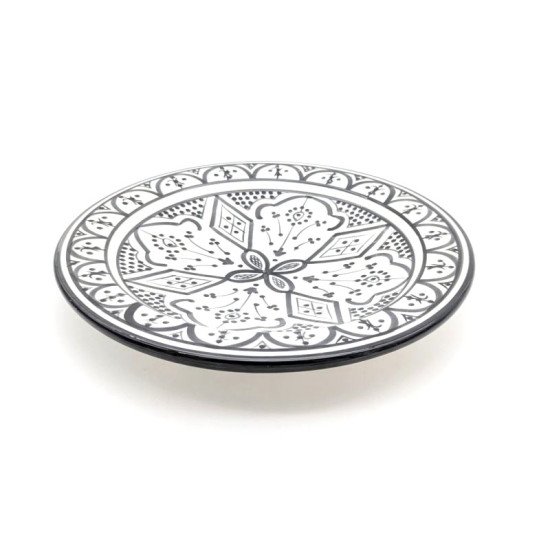Keramiktallerken -Sorthvidt 27cm