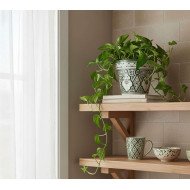 Keramisk potte Ø22 cm - Klassisk grøn