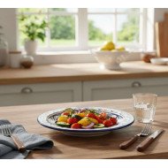 keramisk fad Blå -hvid 35,40cm