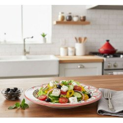 Keramisk fad - RØD Ø 35,40cm