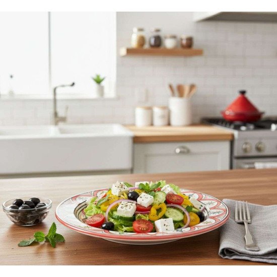 Keramisk fad - RØD Ø 35,40cm