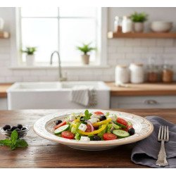 Keramisk fad - Sand Ø35,40cm