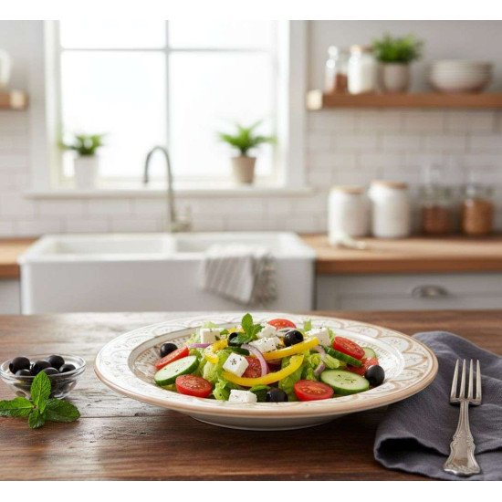 Keramisk fad - Sand Ø35,40cm