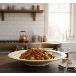 Keramisk fad - Sand Ø 35,40cm