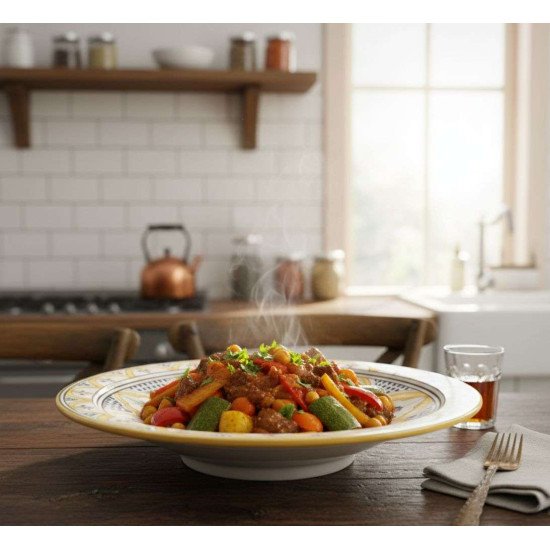 Keramisk fad - Sand Ø 35,40cm