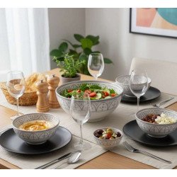 Keramik skål –Grå hvid 12,16,20cm