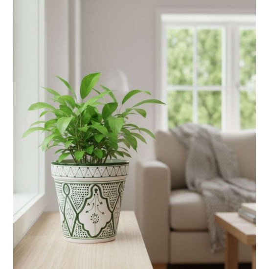 Keramisk potte Ø16,5 cm - Klassisk grøn