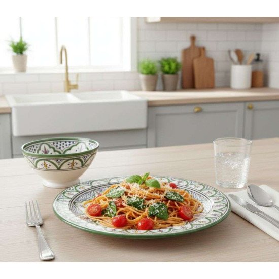 Keramiktallerken 27cm MultiGrøn