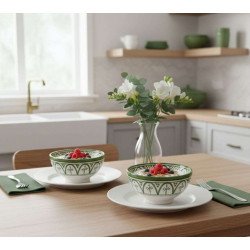 Marokkansk Keramik skål –  Grøn hvid 12,16,20cm